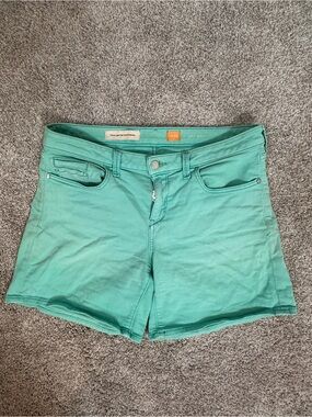 Anthropologie Mint Green Stretch Jean Shorts Pilcro and the Letterpress 29
